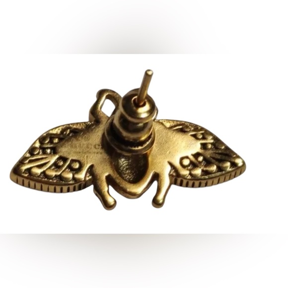 Gucci Double Interlocking GG Gold Honey Bee Rhinestone Crystal - Picture 5 of 7